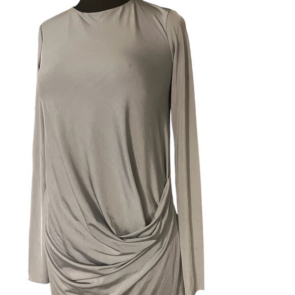 Urban Outfitters Silence + Noise Silver Xander Slinky Drapey Asymetric Dress XS - Picture 4 of 7